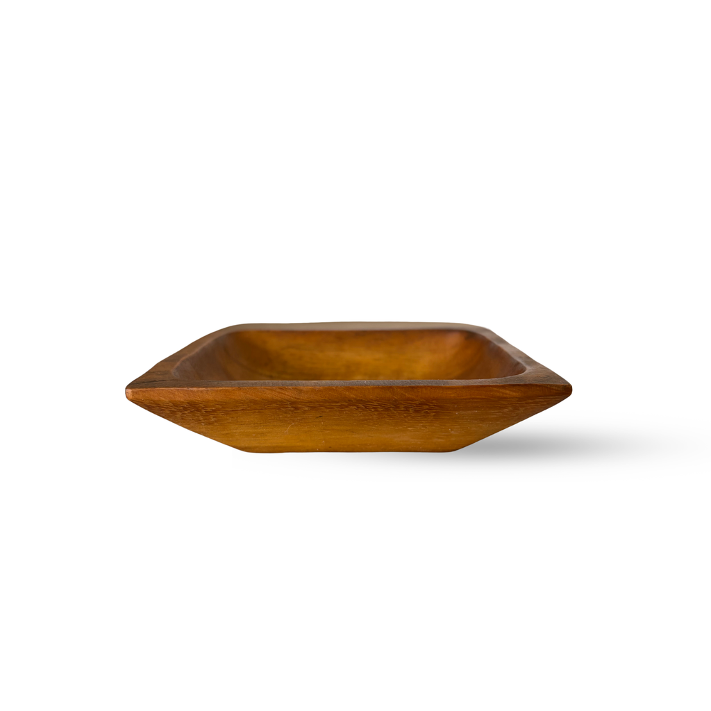 AYABA — Vide-poche design en bois d'Iroko de Côte d'Ivoire Green Kare