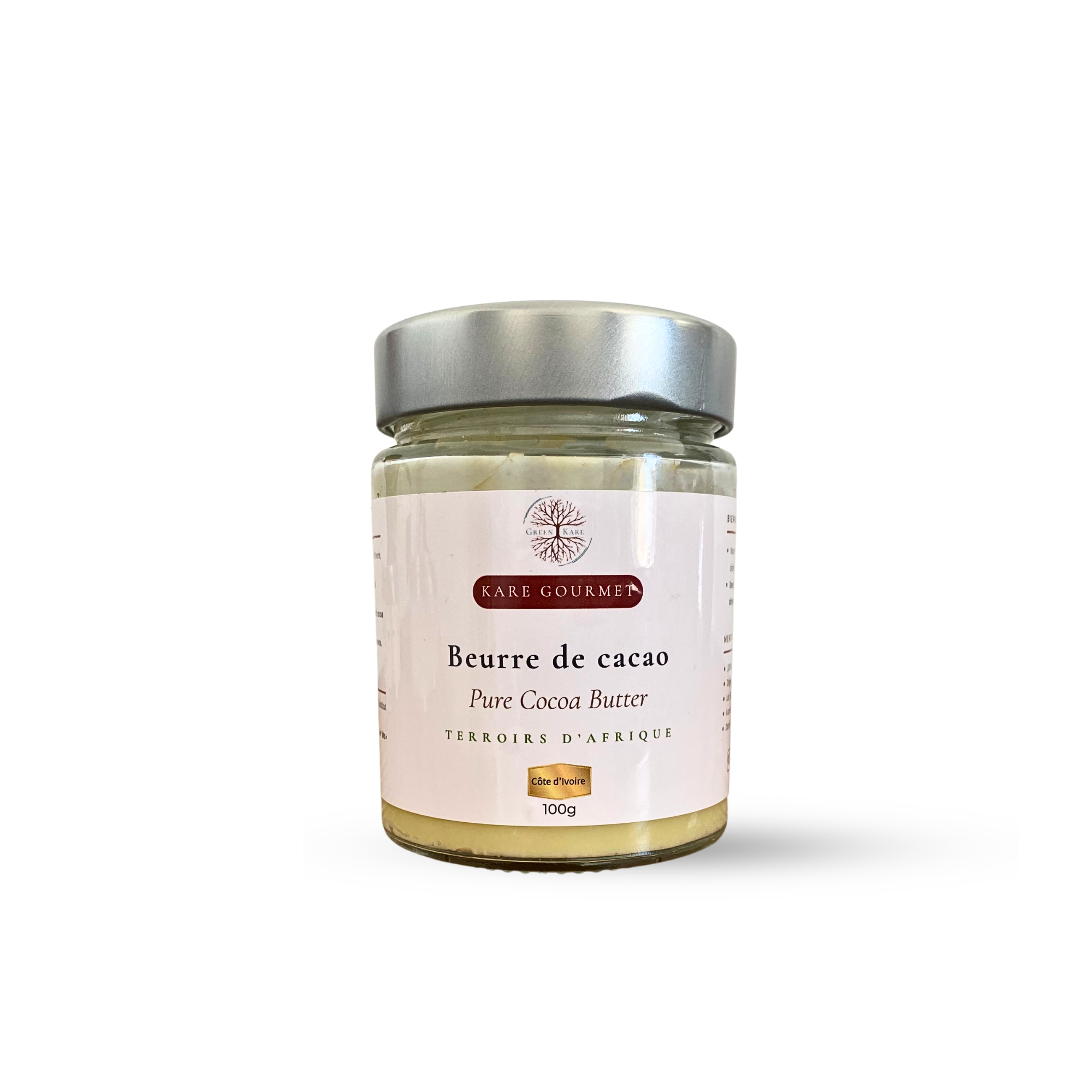Beurre de cacao brut Green Kare